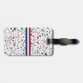 Reizen naar Frankrijk, franse pictogrammen met vla Bagagelabel (Achterkant horizontaal)