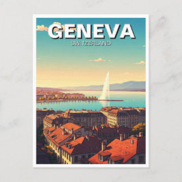 Reizen naar Genève Zwitserland Briefkaart