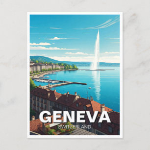 Reizen naar Genève Zwitserland Briefkaart