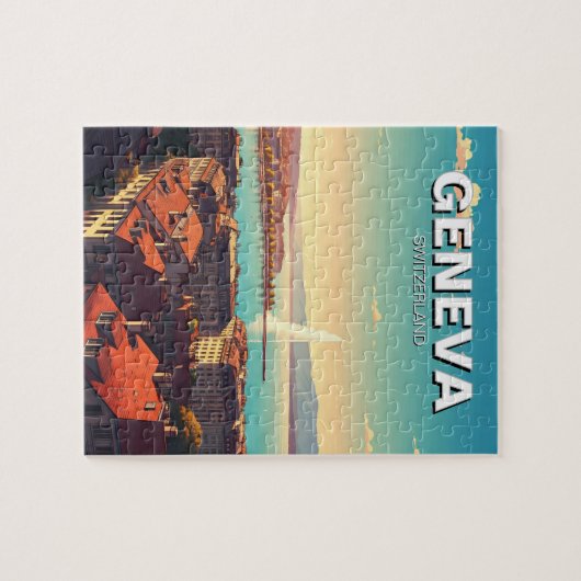 Reizen naar Genève Zwitserland Legpuzzel (Horizontaal)