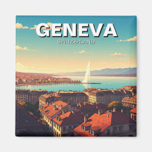 Reizen naar Genève Zwitserland Magneet
