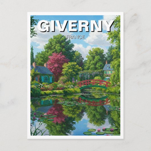 Reizen naar Giverny France Briefkaart (Voorkant)