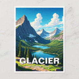 Reizen naar Glacier National Park Briefkaart