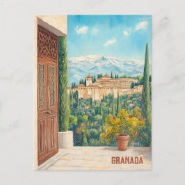 Reizen naar Granada Spanje Briefkaart