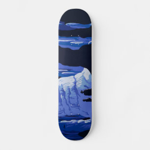 Reizen naar grotten Grot Reisposter Oude Reisposte Skateboard