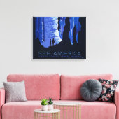 Reizen naar grotten Grot Reisposter Vintage Canvas Afdruk (Insitu (Woonkamer))