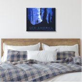 Reizen naar grotten Grot Reisposter Vintage Canvas Afdruk (Insitu (Slaapkamer))