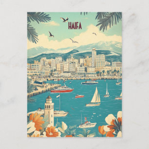 Reizen naar Haifa Israël Briefkaart