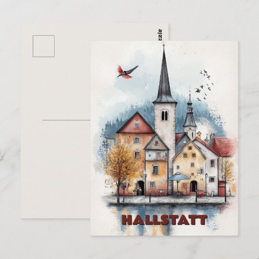 Reizen naar Hallstatt Oostenrijk Briefkaart (Voorkant / Achterkant)