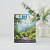 Reizen naar Hana Maui Hawaii Briefkaart (Staand voorkant)