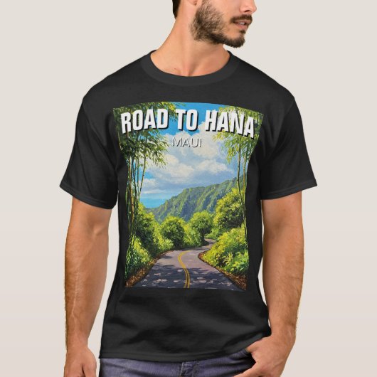 Reizen naar Hana Maui Hawaii T-shirt (Voorkant)