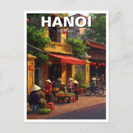 Reizen naar Hanoi Vietnam Briefkaart