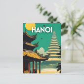 Reizen naar Hanoi Vietnam Briefkaart (Staand voorkant)