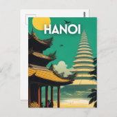 Reizen naar Hanoi Vietnam Briefkaart (Voorkant / Achterkant)