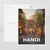 Reizen naar Hanoi Vietnam Briefkaart (Voorkant / Achterkant)