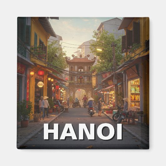 Reizen naar Hanoi Vietnam Magneet (Voorkant)