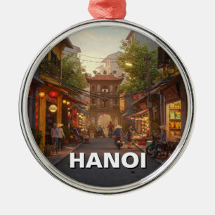 Reizen naar Hanoi Vietnam Metalen Ornament