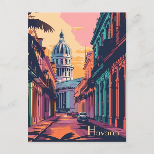 Reizen naar Havana Briefkaart (Voorkant)