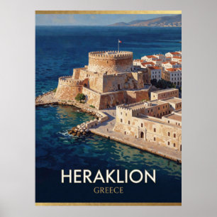 Reizen naar Heraklion Griekenland Venetiaanse Have Poster