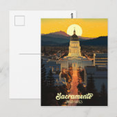 Reizen naar het California State Capitol Sacrament Briefkaart (Voorkant / Achterkant)