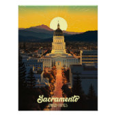 Reizen naar het California State Capitol Sacrament Perfect Poster (Voorkant)