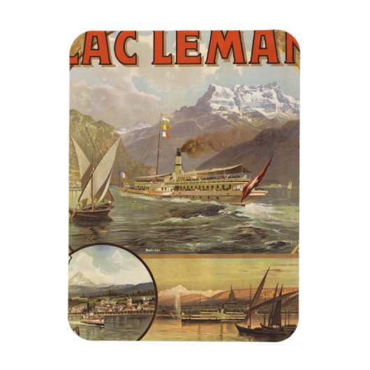 Reizen naar het Meer van Genève Magneet (Verticaal)