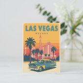 Reizen naar het oude Las Vegas Nevada Briefkaart (Staand voorkant)