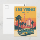 Reizen naar het oude Las Vegas Nevada Briefkaart (Voorkant / Achterkant)