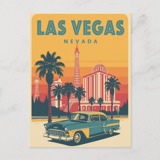 Reizen naar het oude Las Vegas Nevada Briefkaart (Voorkant)