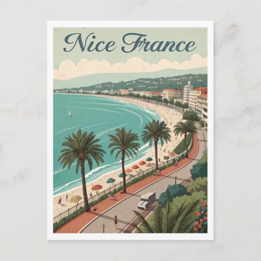Reizen naar het oude Nice Frankrijk Briefkaart (Voorkant)