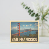 Reizen naar het oude San Francisco Briefkaart (Staand voorkant)