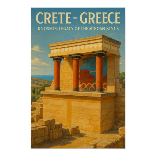 Reizen naar het Paleis van Knossos Perfect Poster (Voorkant)