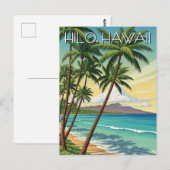 Reizen naar Hilo Hawaï Vintage Briefkaart (Voorkant / Achterkant)