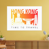 Reizen naar Hong Kong Canvas Afdruk (Insitu (Woonkamer))