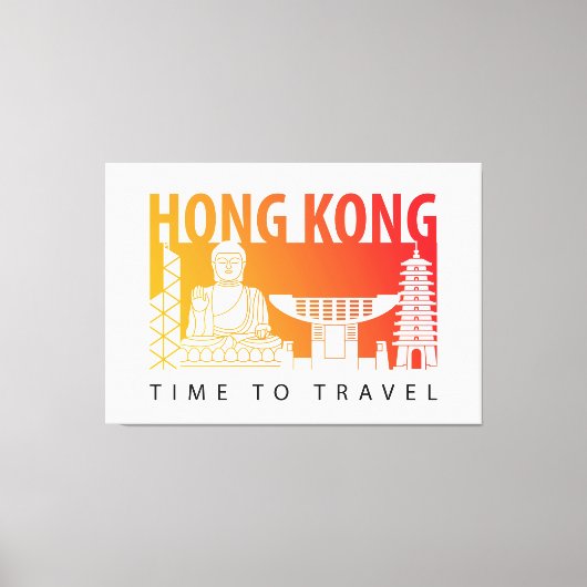 Reizen naar Hong Kong Canvas Afdruk (Voorkant)