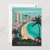 Reizen naar Honolulu Briefkaart (Voorkant / Achterkant)