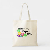 Reizen naar Honolulu Hawaii Tote Bag (Achterkant)