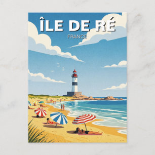 Reizen naar Île de Ré Frankrijk Vintage Briefkaart