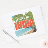 Reizen naar India-reisposter Vierkante Sticker (Envelop)