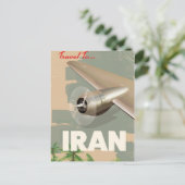 reizen naar Iran vintage-poster Briefkaart (Staand voorkant)