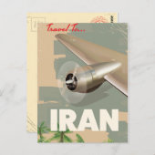 reizen naar Iran vintage-poster Briefkaart (Voorkant / Achterkant)