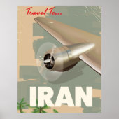 reizen naar Iran vintage-poster Poster (Voorkant)
