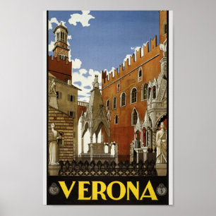 Reizen naar Italië - Verona Vintage Poster
