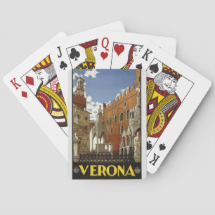 Reizen naar Italië - Verona Vintage Poster Pokerkaarten