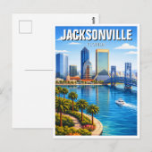 Reizen naar Jacksonville Florida Briefkaart (Voorkant / Achterkant)