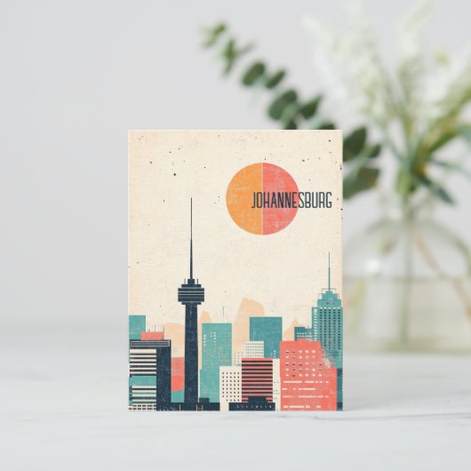 Reizen naar Johannesburg Zuid-Afrika Briefkaart (Staand voorkant)