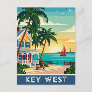 Reizen naar Key West Florida Briefkaart