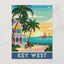 Reizen naar Key West Florida Briefkaart