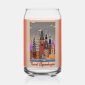 Reizen naar Kopenhagen Blikvorm Glas (Voorkant)