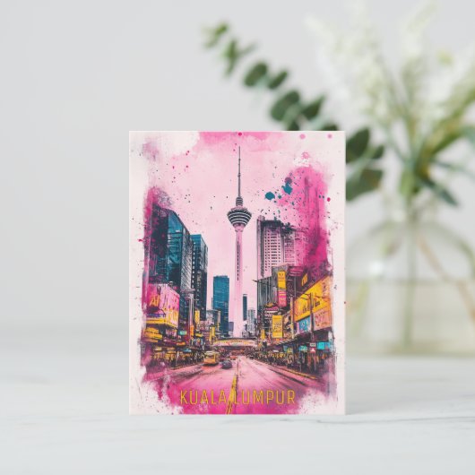 Reizen naar Kuala Lumpur Maleisië Briefkaart (Staand voorkant)